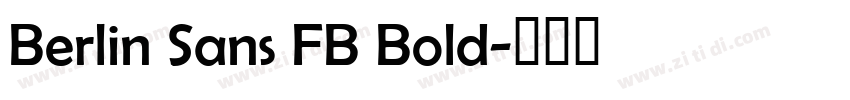 Berlin Sans FB Bold字体转换